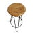 Farmhouse Vintage Teak Frisbee Bar Stool For Sale - Image 3 of 5