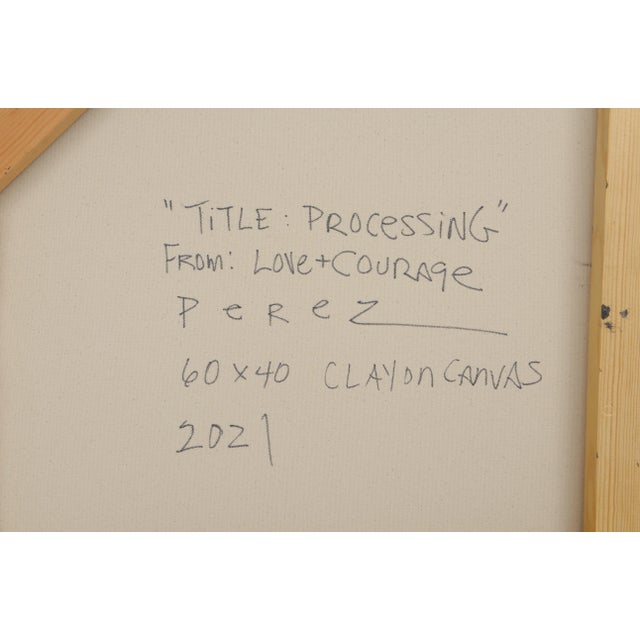 Monica Perez "Title Processing" Original Acrylic Painting on Canvas 2021 For Sale - Image 10 of 11