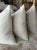 Belgium Linen Oyster White Pillow With Down Feather Insert For Sale In Los Angeles - Image 6 of 7
