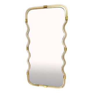 Wave Mirror in Gold Torchon by Simoeng For Sale