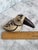 1990s Handcrafted Stoneware Bird Figurine With Brown Beak and Floral Details 4" Long Tonala Mexico For Sale - Image 12 of 12