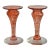 Murano Style Blown Glass Candlestick Holders, a Pair For Sale