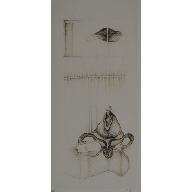 Fred deux (1924-2015) in hatch, 1981 original engraving (alain sabatier workshop) signed in pencil numbered out of 47...