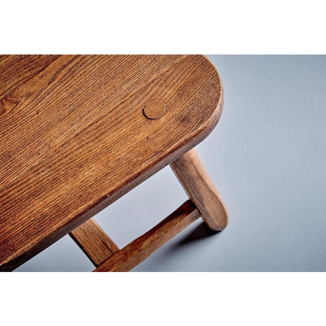 Brutalist Oak Dining Table and Chairs, 1970s, Set of 6 For Sale - Image 14 of 18