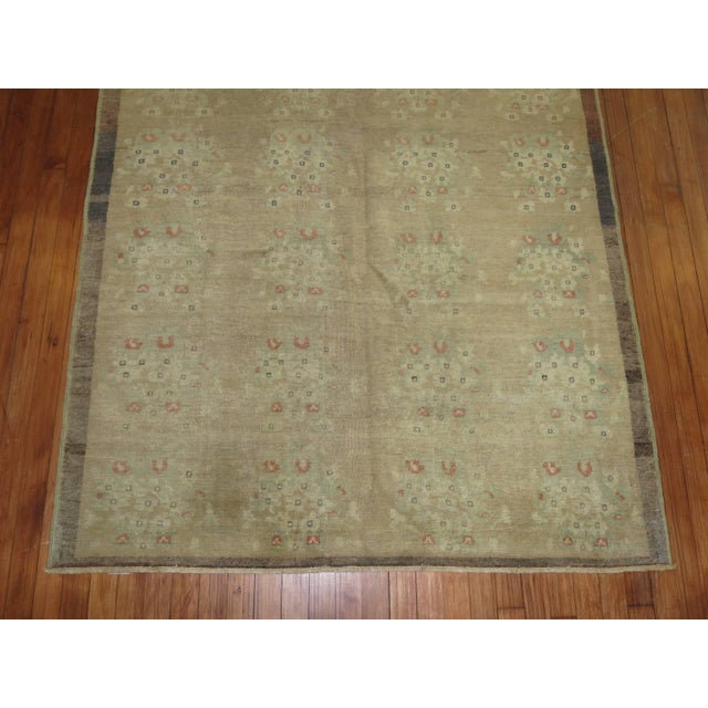 Vintage Turkish Square Shape Area Size Rug - 4'6" x 5'7" For Sale In New York - Image 6 of 6