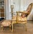 Mid 20th Century Vintage Louis XV Style Bergère Chair With Custom Matching Floral Pillow For Sale - Image 5 of 5