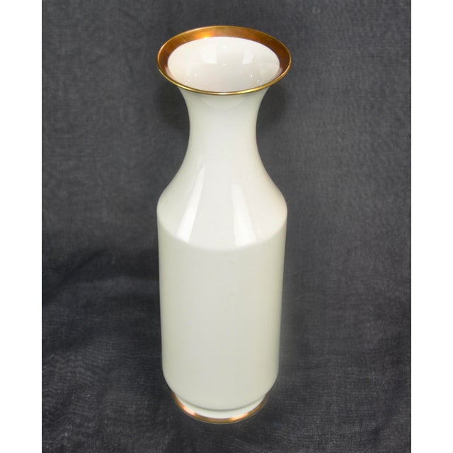 German Vase with Gold Edges from Bavaria KM, 1970s, in Very Good conditions. Designed 1970 to 1979 This piece has an...