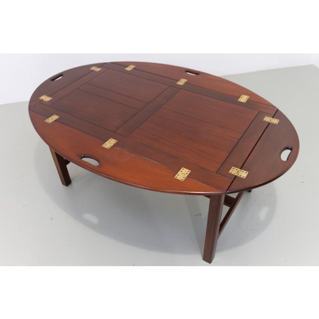 English Mahogany and Brass Butlers Tray Coffee Table, 1960s For Sale - Image 18 of 18