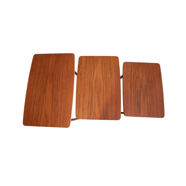 Mid-Century Modern Danish No. 40 Nesting Tables in Teak by Erling Torvits for Heltborg Møbler, 1960s, Set of 3 For Sale - Image 3 of 18