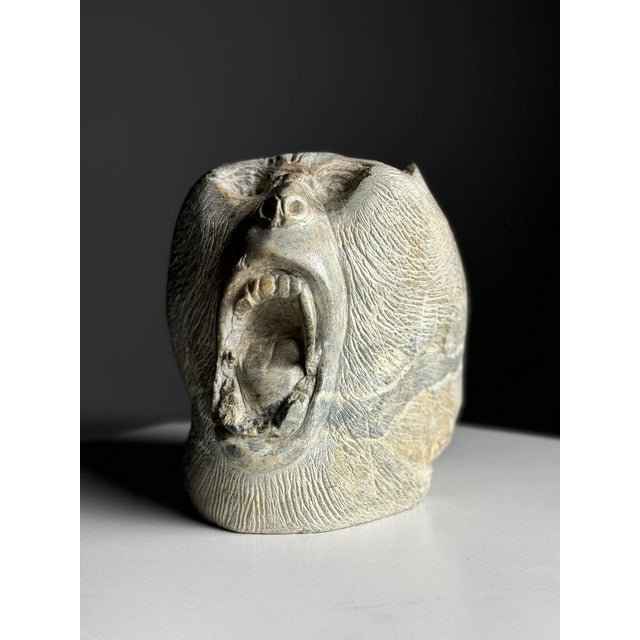 Hand Carved Head of Monkey, 20th Century, Stone For Sale - Image 4 of 18