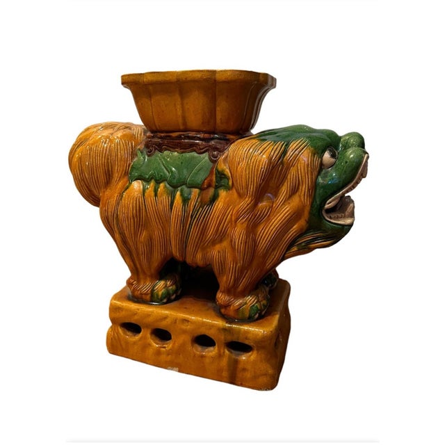 Mid-Century Modern Mid -Century Italian Foo Dog Garden Stools For Sale - Image 3 of 5
