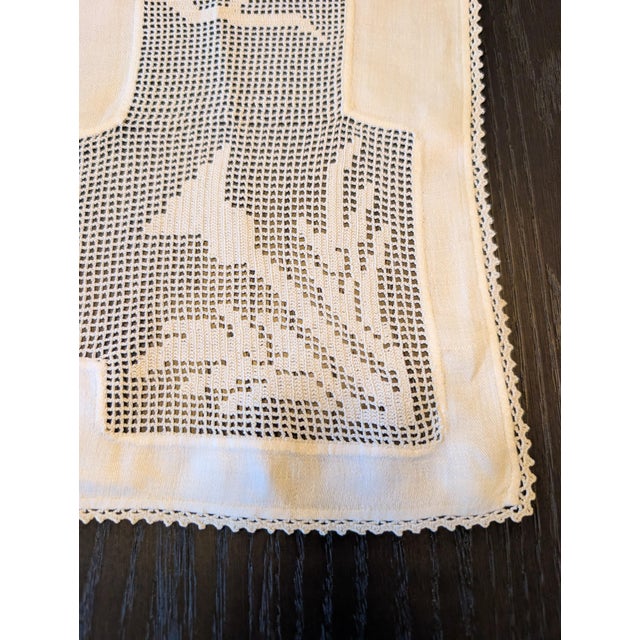 Vintage Selkirk Grace Tablecloth & Napkins Set - 9 pcs For Sale - Image 4 of 15