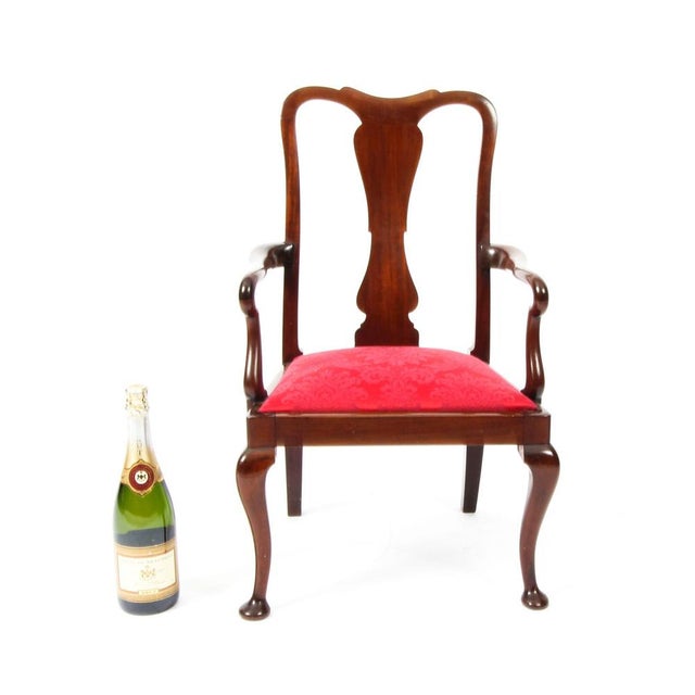 20th Century Queen Anne Revival Mahogany Child's Chair For Sale - Image 11 of 12