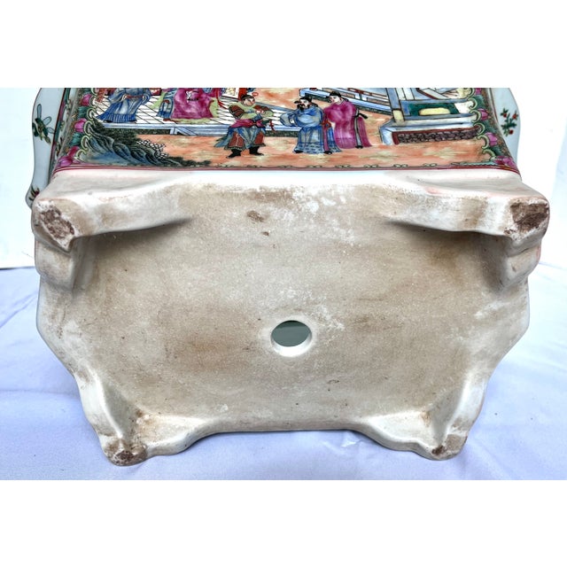 Vintage Chinese Rose Famille Hexagonal Footed Jardiniere For Sale - Image 18 of 18