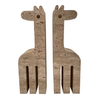Travertine Giraffes by Fratelli Mannelli For Sale