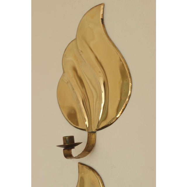 Mid-Century Modern Swedish Brass Sconces, Set of 2 For Sale - Image 10 of 18