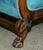 Blue Velvet Claw and Ball Feet Sofa and Armchairs, 1900s, Set of 3 For Sale - Image 15 of 18