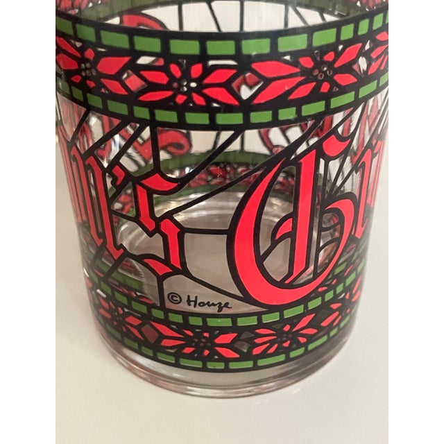 Red Vintage Mid Century Low Ball Glasses Set of 8 For Sale - Image 8 of 8