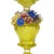Early 20th Century Antique Venetian Murano Yellow Spots Basket of Flower Gold Fleck Italian Footed Drinking Glass Chalice For Sale - Image 5 of 7