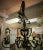 Large and elaborate iron chandelier. It has a double adjustable chain to the ceiling box which makes it slightly wider in...