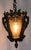 Brass Glass Single Light Chandelier, 1950s For Sale - Image 10 of 11