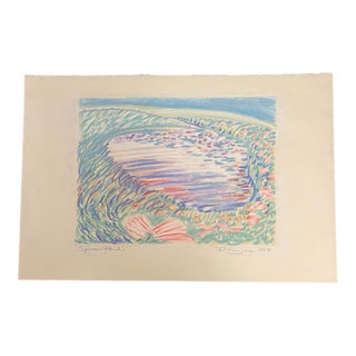 Squam Pond, Nantucket – 1984 Signed Pastel Landscape by Robin Jones For Sale
