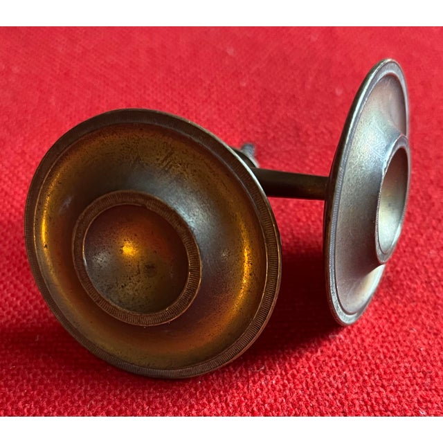 Antique Early 19th Century American Federal Neoclassical Brass Mirror Supports or Drapery Curtain Tie Backs 1810 - 1820 - A Pair For Sale - Image 12 of 12