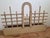 Vintage hand-crafted painted windowsill sized trellis planter box with metal insert. Folk art, shabby-chic styled piece...
