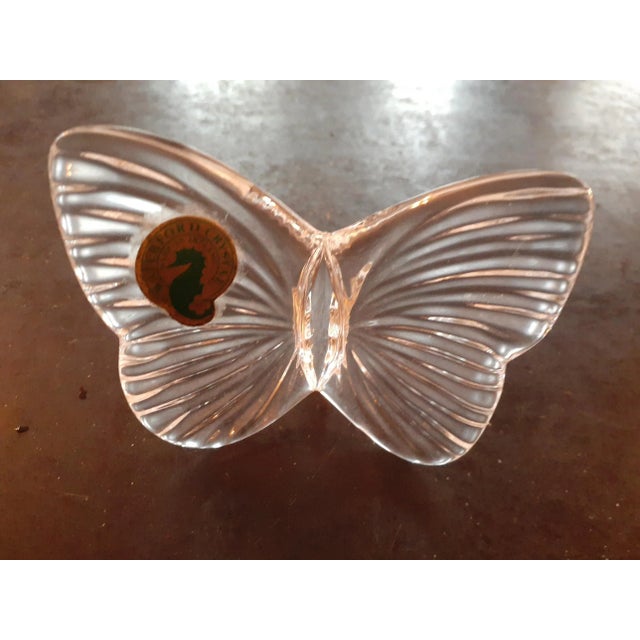 Vintage Waterford Crystal Butterfly Figurine For Sale - Image 4 of 5