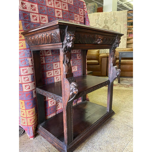 Lion Carved 3 Tier Server England, Circa 1860 For Sale - Image 10 of 13