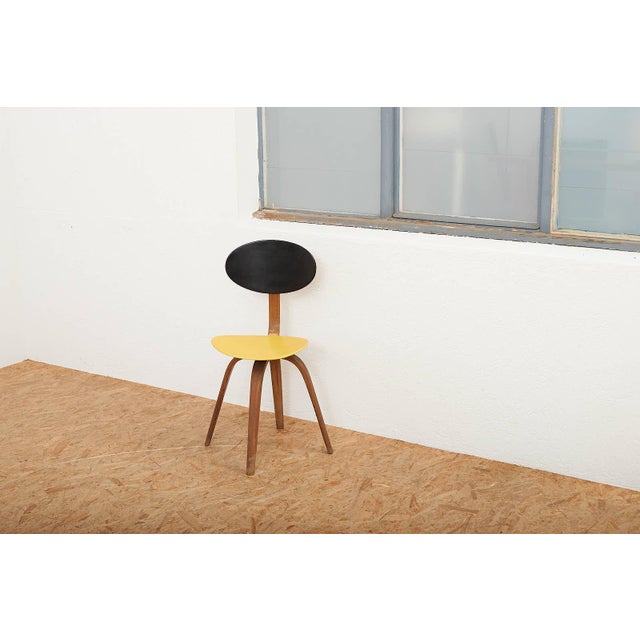 No. 3 Chair in Bent Beechwood and Plywood by Hugues Steiner for Steiner Paris, 1950s For Sale - Image 10 of 12