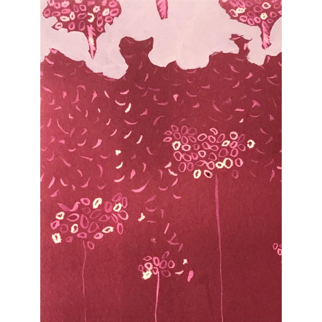 Mid-Century Modern Vintage Mid Century Modernist Abstract Serigraph Trees For Sale - Image 3 of 7