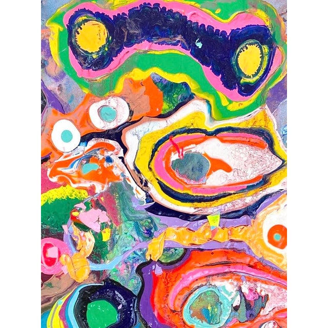 Modern Abstract Mixed Media Painting on Stretched Canvas by p.l. Bradbury For Sale - Image 4 of 4