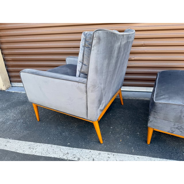 1950s Vintage Paul McCobb Attributed, Model 302 Lounge Chair and Ottoman for Directional For Sale - Image 5 of 8