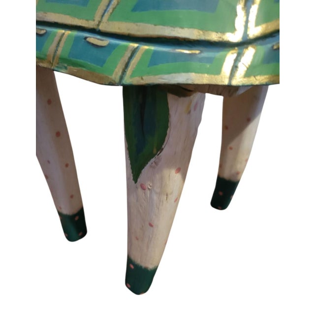 An adorable hand painted side drink table or plant stand. This is such a fun piece which can be used any which way as a...