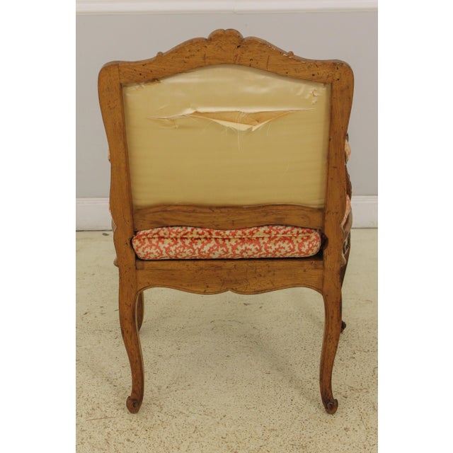 Vintage 1930s French Louis XV Carved Armchair For Sale - Image 4 of 13