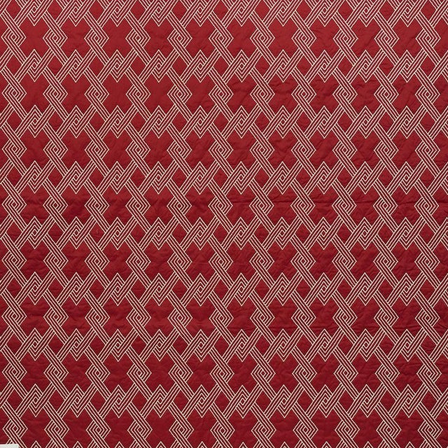 Mid-Century Modern Sample - Schumacher Hix Fabric in Red For Sale - Image 3 of 3
