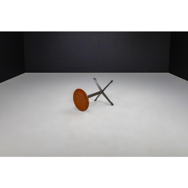 Plywood and Metal Stool, the Netherlands, 1970s For Sale - Image 12 of 14