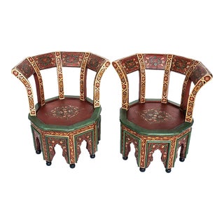 Antique Morroccan Chairs From Las Vegas Aladdin Hotel Casino For Sale