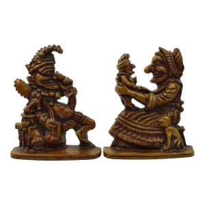 Mid 20th Century Cast Metal Punch and Judy Doorstops - a Pair
