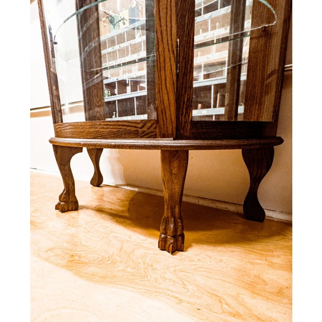 Late 20th Century China Cabinet With Claw Feet For Sale - Image 11 of 17