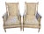 Pair of French Louis XVI Upholstered Armchairs For Sale