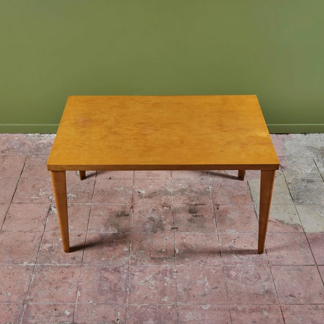 Wood Charles and Ray Eames Dining Table Dtw-1 For Sale - Image 7 of 12