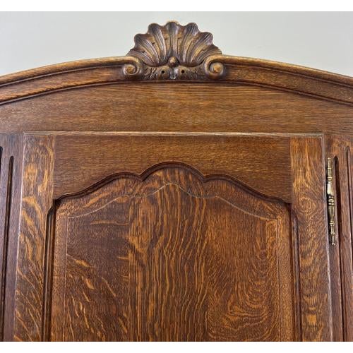 Vintage French Louis XVI Style Wardrobe in Oak For Sale - Image 4 of 13