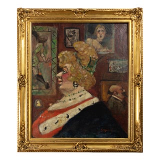 Belle Époque Portrait of a Woman, 19th Century, Oil on Canvas, Framed For Sale