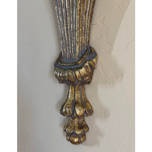 20” Tall French Style Fluted Corbel Gilt Wall Shelf For Sale In Phoenix - Image 6 of 10