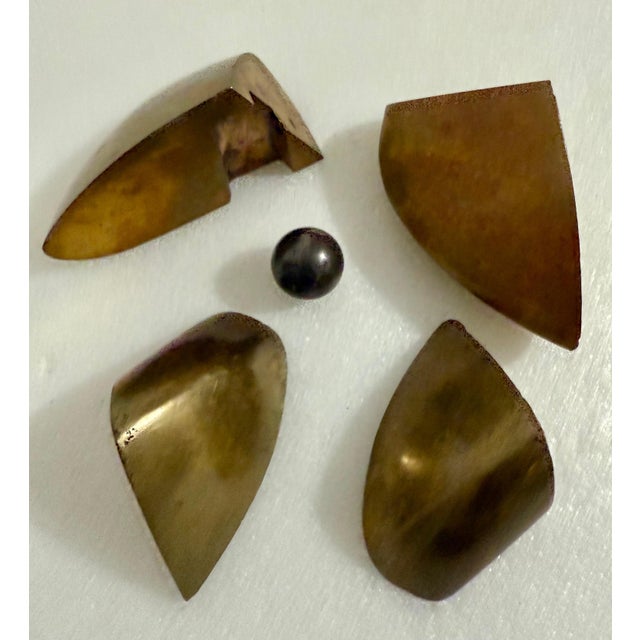 Postmodern Xavier Corberó i Olivella, Spanish Catalan Xavier Corbero Bronze Steel Architectural Abstract Sculpture, 1963 For Sale - Image 3 of 14