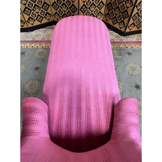 Wood Napoleon III Pink Velvet Daybed For Sale - Image 7 of 12