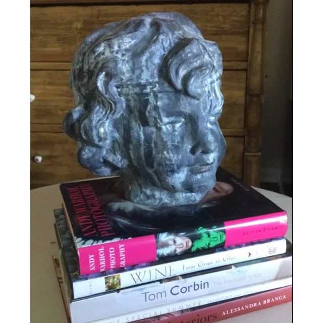 Metal Late 19th Century Architectural Zinc Cherub’s Head For Sale - Image 7 of 7