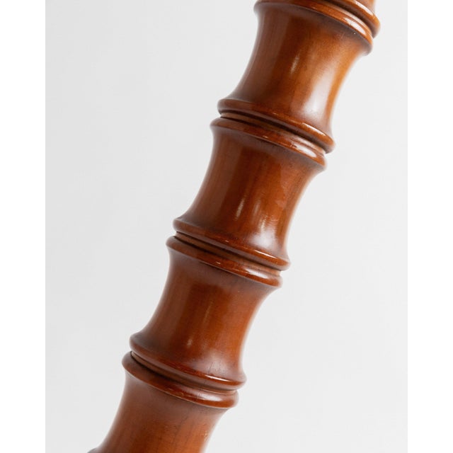 Vintage Handcrafted Wooden Column Plant Stand, Italy, 1960s For Sale - Image 3 of 11